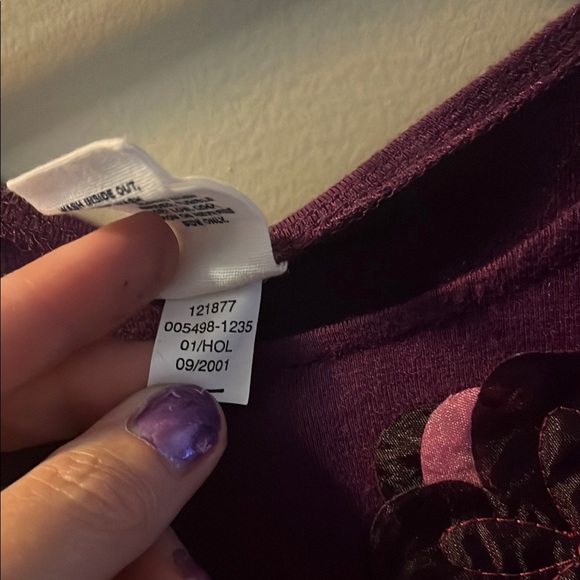 Y2K Gap Purple Kids Dress with Floral Detail - Picture 4 of 6